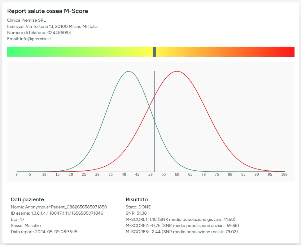 Esempio di report M-Score